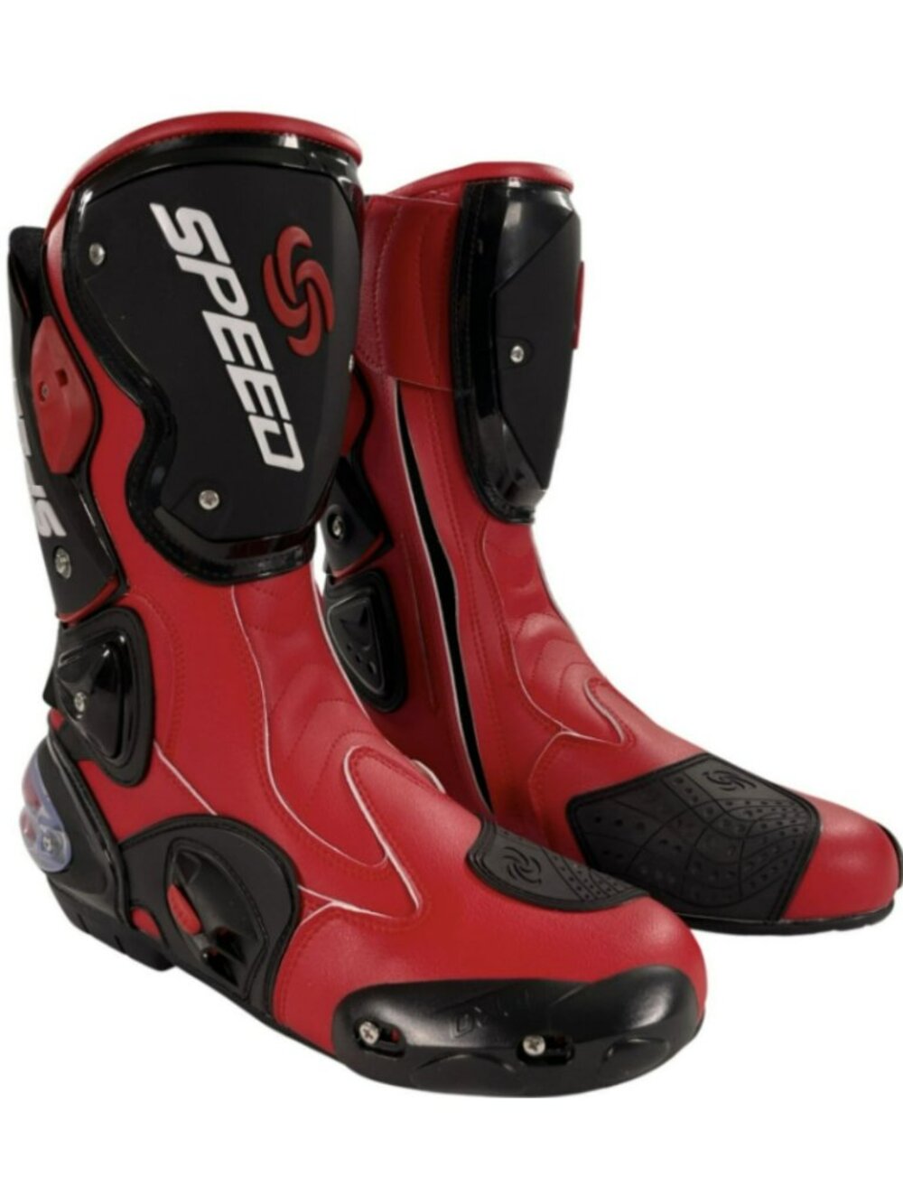 Riding Tribe Speed Moto Sport Motorcycle Boots Red Racing Gear Men's Sz10.5 NEW